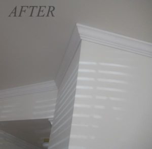 After crown molding installation