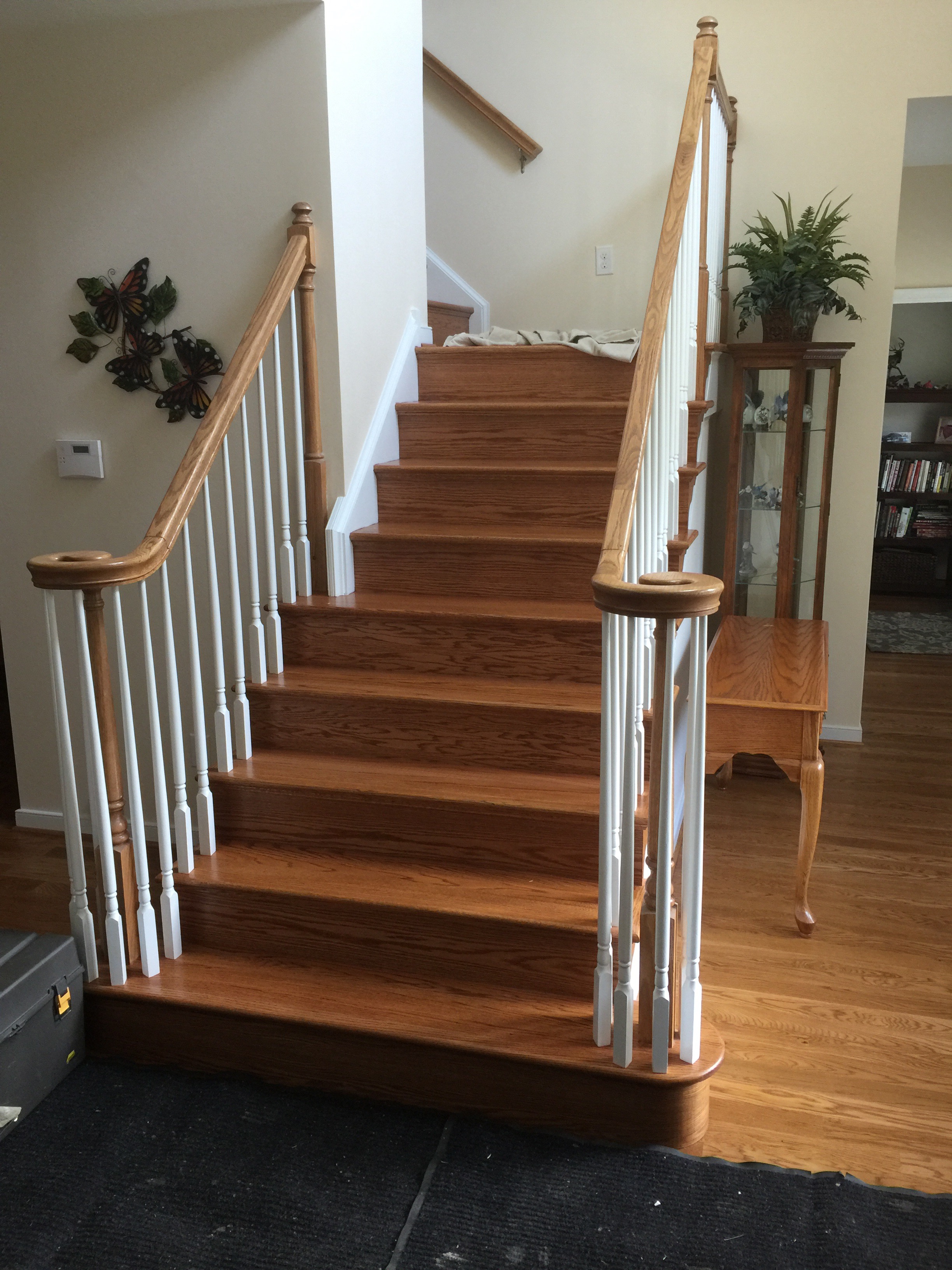 Before stair remodel Amelia Courthouse finish carpenters