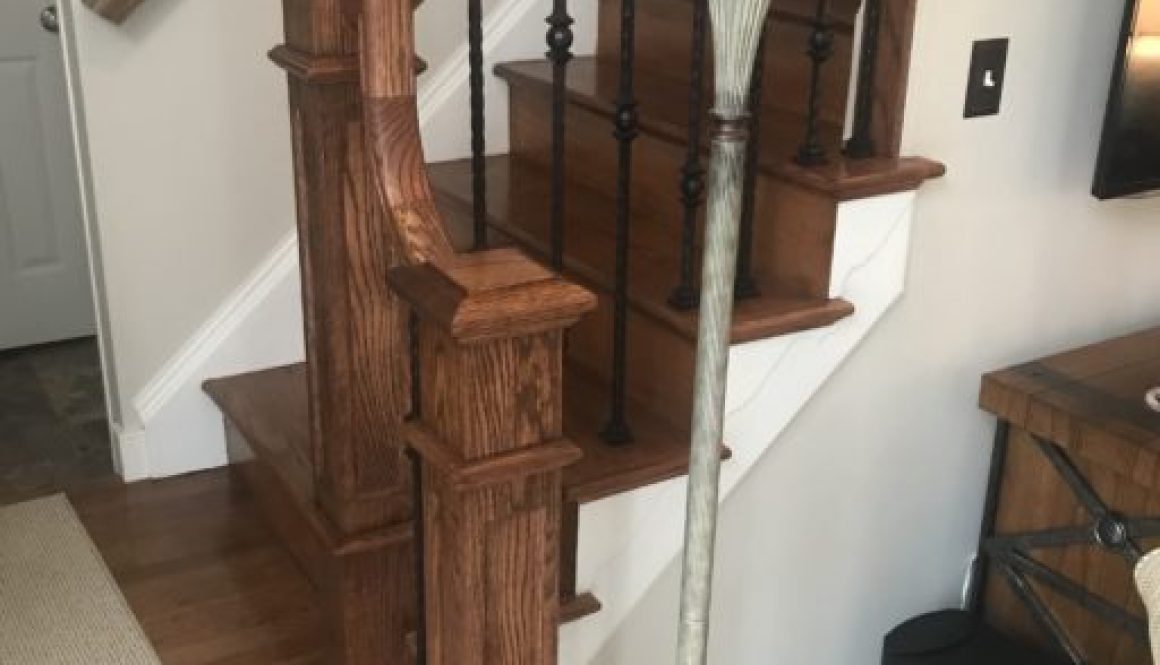 Recessed panel boxed newel